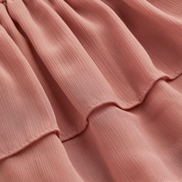 H& M Chiffon Maxi Dress with long sleeves Dusty Rose size Medium - Picture 6 of 6